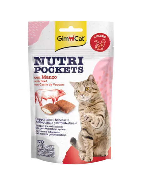 GimCat Nutri Pockets with Beef & Malt 60g