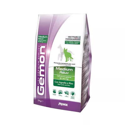Gemon medium adult visavertis pašaras suaugusiems šunims su ėriena ir ryžiais 3kg