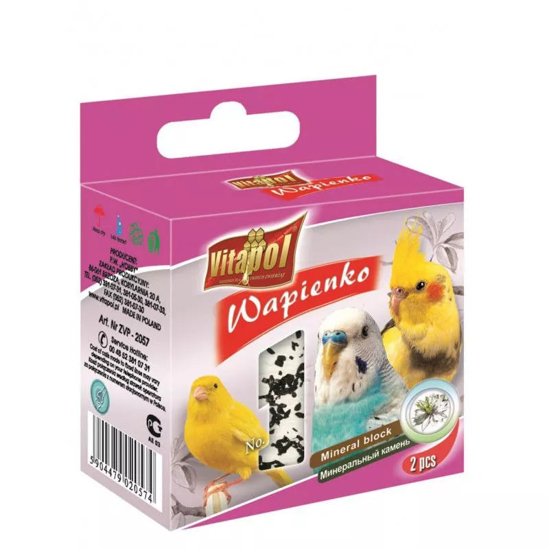 Vitapol mineralinis akmuo paukščiams, su juodgrūde 35g