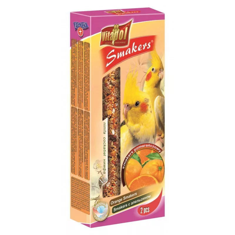 Vitapol Smakers skanėstas papūgoms Nimfoms, apelsininis 90g