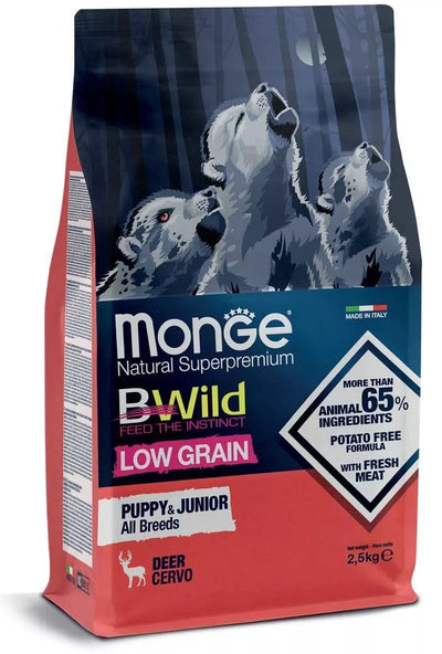 Monge BWild puppy sausas pašaras (elniena) 2,5kg