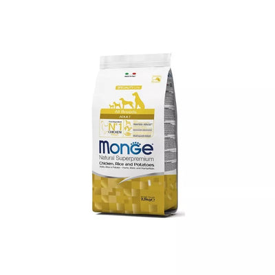 Monge adult sausas pašaras (vištiena, ryžiai, bulvės) 12kg