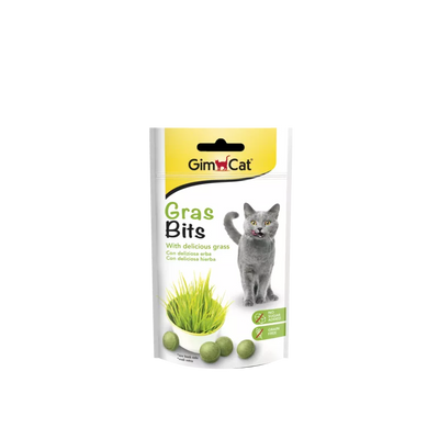 GimCat Grasbits skanėstai katėms su žole 50g