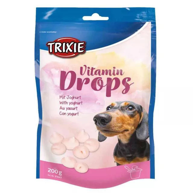 Trixie Vitamin Drops, jogurto skonio vitaminų lašeliai, 200g