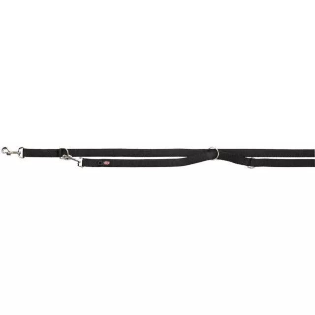 Trixie Premium pritaikomas pavadys, dvisluoksnis, M-L 2m/20mm, juodas