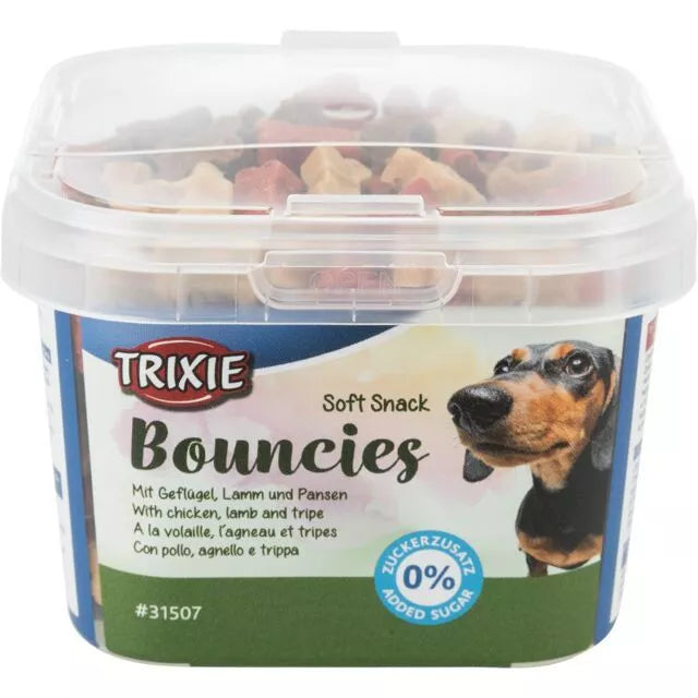 Trixie Skanėstai šunims Soft Snack Bouncies su vištiena, ėriena,žarnokais 140 g