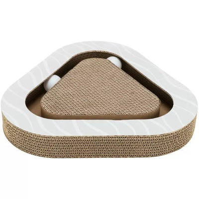 Trixie Kartono draskyklė su kamuoliukais, su katžole, 36x5x36/36cm, pilkasu guoliu 60 cm, pilka