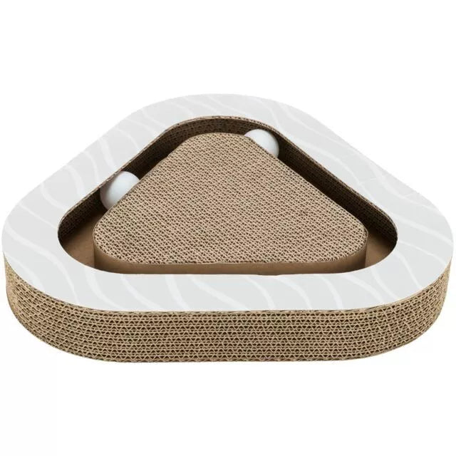 Trixie Kartono draskyklė su kamuoliukais, su katžole, 36x5x36/36cm, pilkasu guoliu 60 cm, pilka