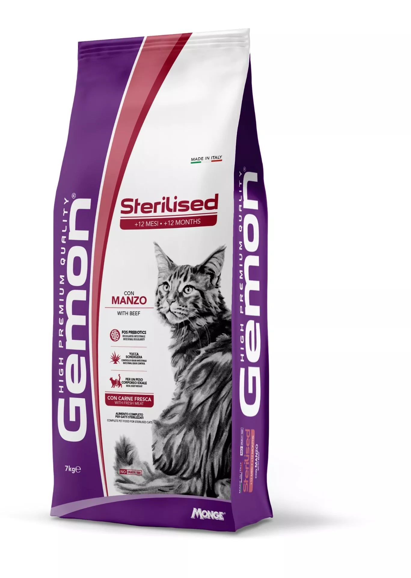 GEMON - Dry Cat Beef & rice 7kg