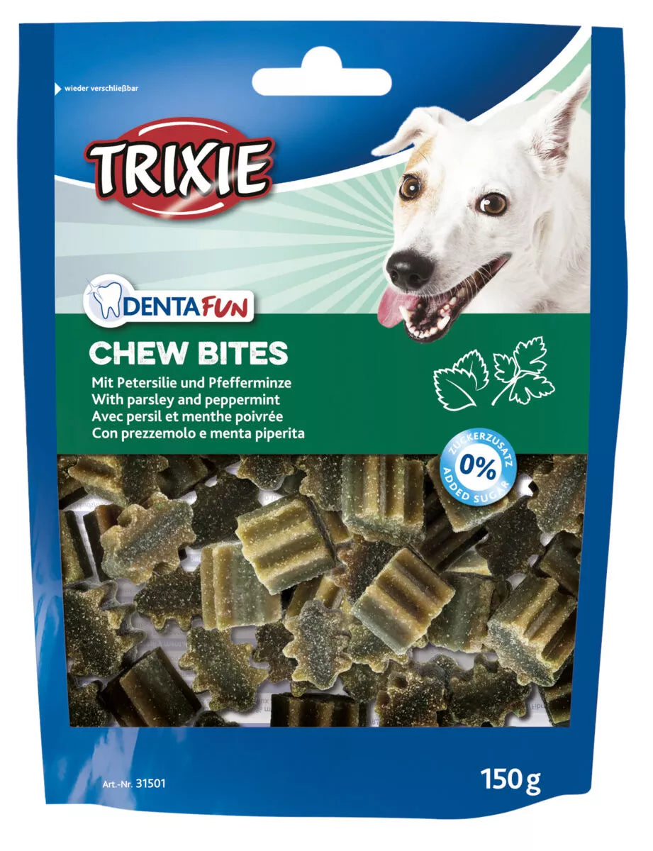 Trixie kramtomieji skamėstai šunims Denta Fun Chew Bites, petražolės/pipirmėtės, 150 g