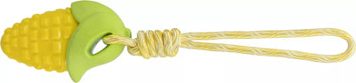 Trixie Žaislas šuniui Kukurūzų burbuolė ant virvės, TPR, 13 cm/34 cm