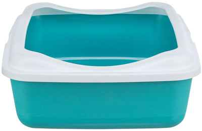 Trixie Classic Kačių tualetas su kraštais, 37x15x47 cm, tams. žalias/baltas