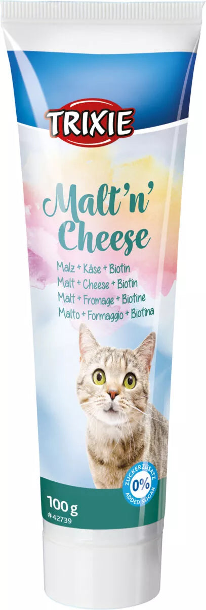 Trixie Malt'n'Cheese Anti hairball pasta virškinimui, 100g
