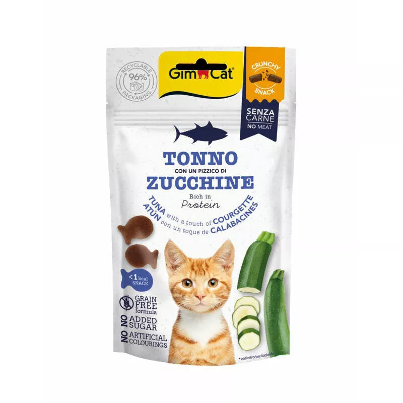 Gimcat Crunchy Snacks Tuna & Courgette traškūs skanėstai tunas/cukinija 50g