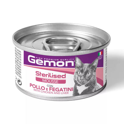 GEMON - Wet Cat Mousse Sterilised Chicken/Liver 85g