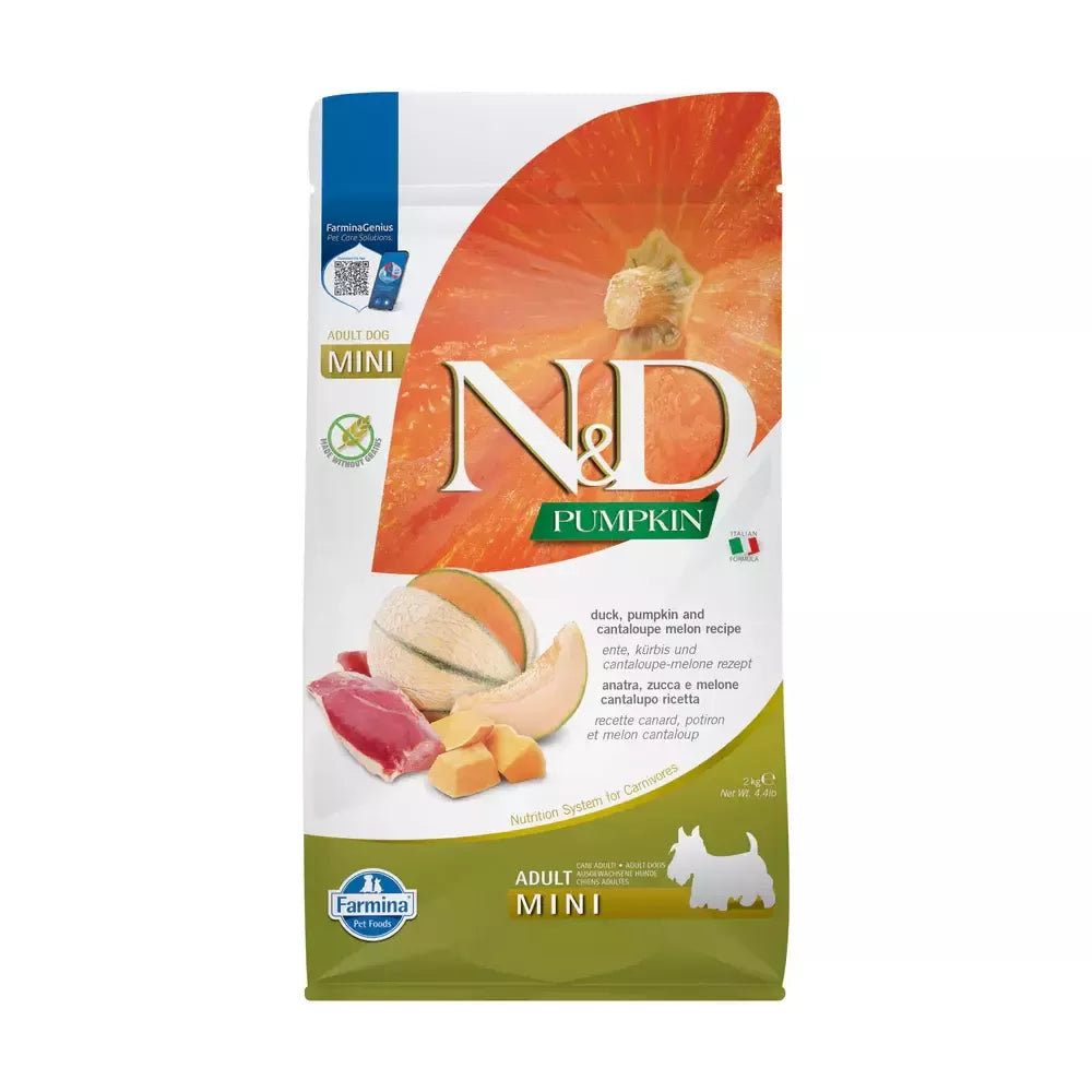 FARMINA N&D PUMPKIN - DOG Dry Duck&Cantaloupe ADULT MINI 2 kg