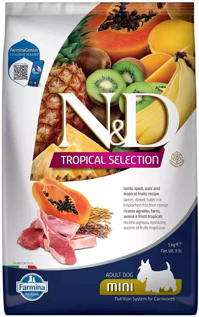 FARMINA N&D TROPICAL SELECTION - DOG Dry Lamb ADULT MINI 5 kg