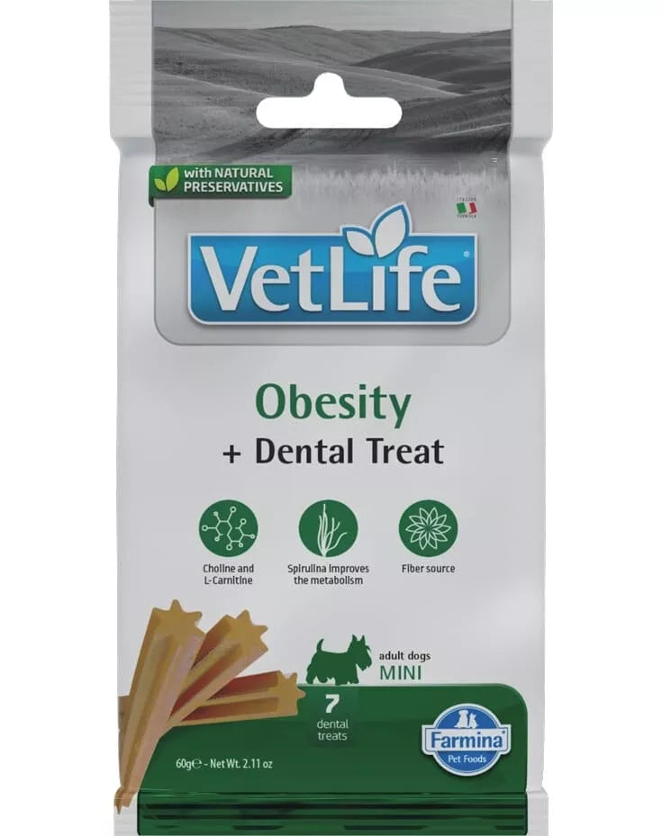 FARMINA VET LIFE - DOG TREAT - OBESITY ADULT MINI 60 g