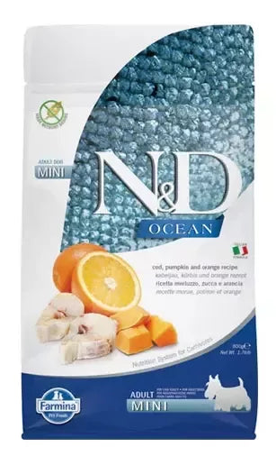 FARMINA N&D OCEAN - DOG Dry Cod Pumpkin&Orange ADULT MINI 800 g