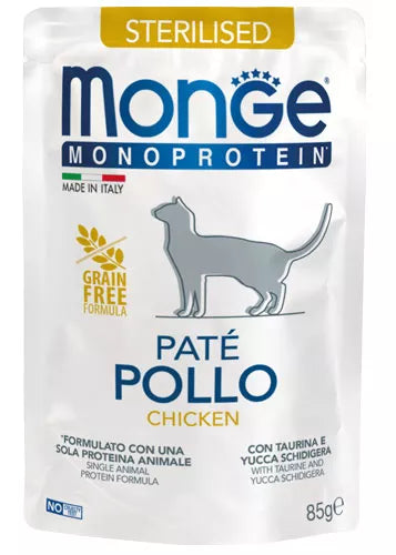 Monge Monoprotein Adult begrūdis konservuotas pašaras katėms 85g