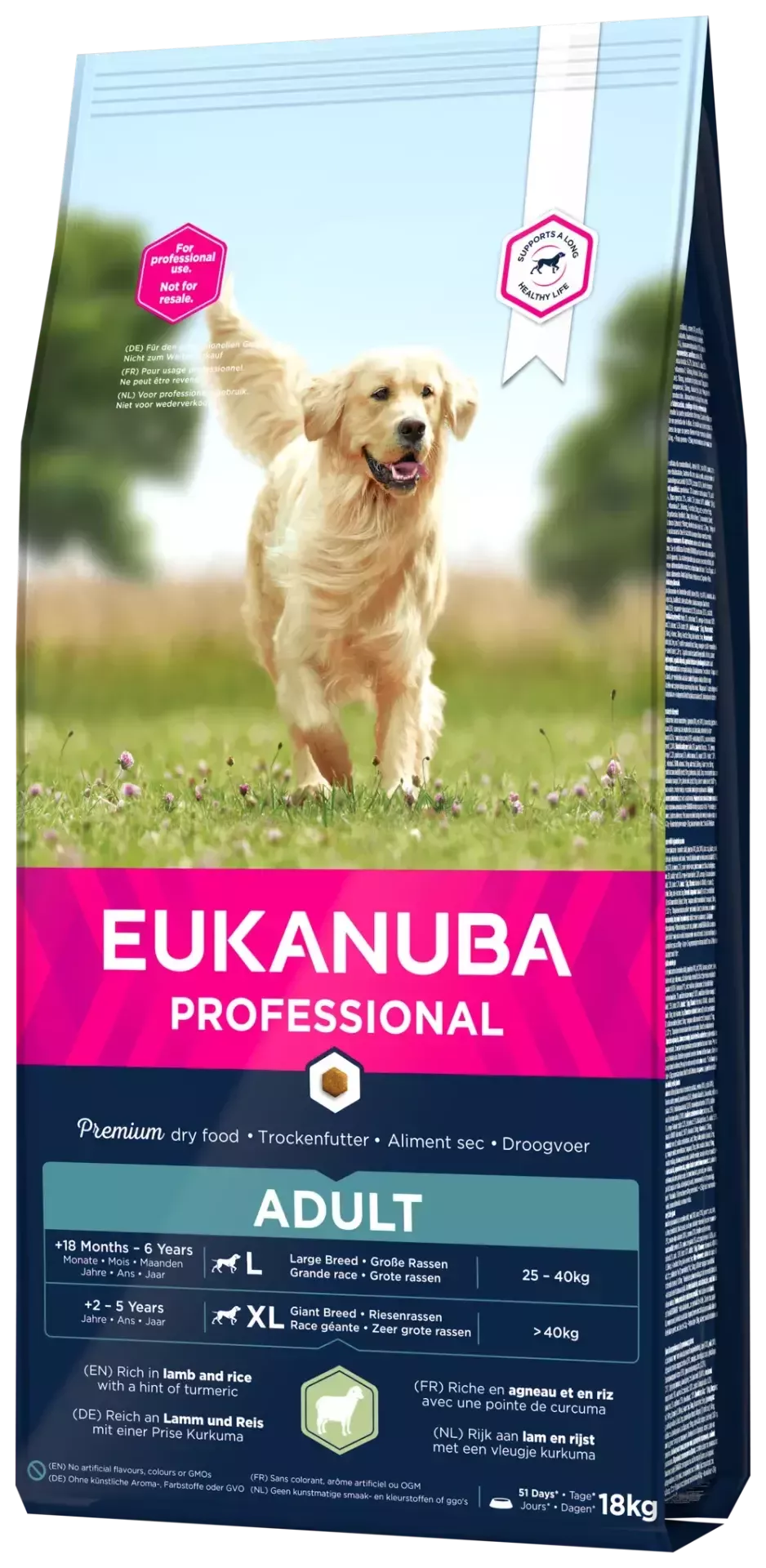 Euk Adult S/M Breed Lamb & Rice PFB 18 kg