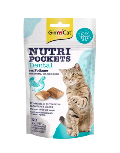 GimCat Nutri Pockets Dental skanėstai katėms 60g