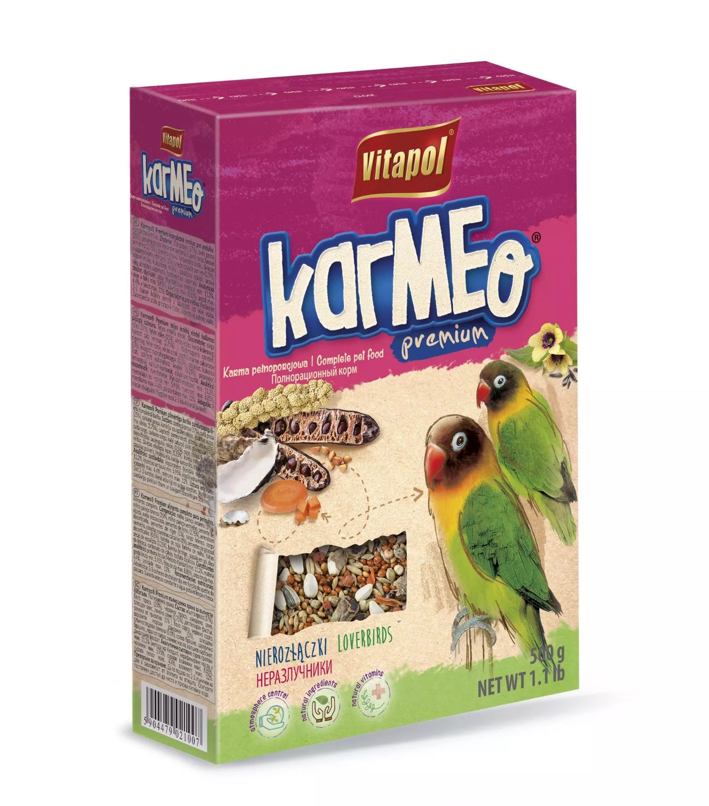 Vitapol visavertis lesalas Neišskiriamoms papūgėlėms 500g.
