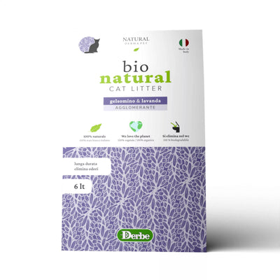 Natural Derma Pet Jasminų ir Levandų Agreguojančios Kukurūzų Kraikas Katėms – 6L, Mažai Dulkių, Kvapo Kontrolės Formulė