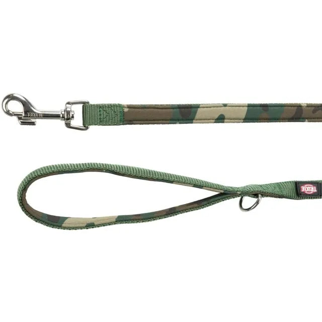 Trixie Premium pavadys, su neoprenu XS 1.2m/10mm, kamufl./miško