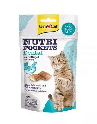 GimCat Nutri Pockets Dental skanėstai katėms 60g