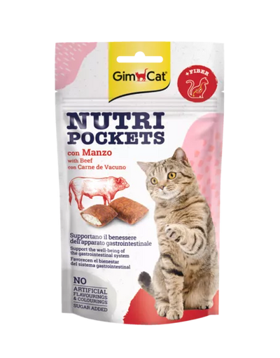 GimCat Nutri Pockets with Beef & Malt 60g
