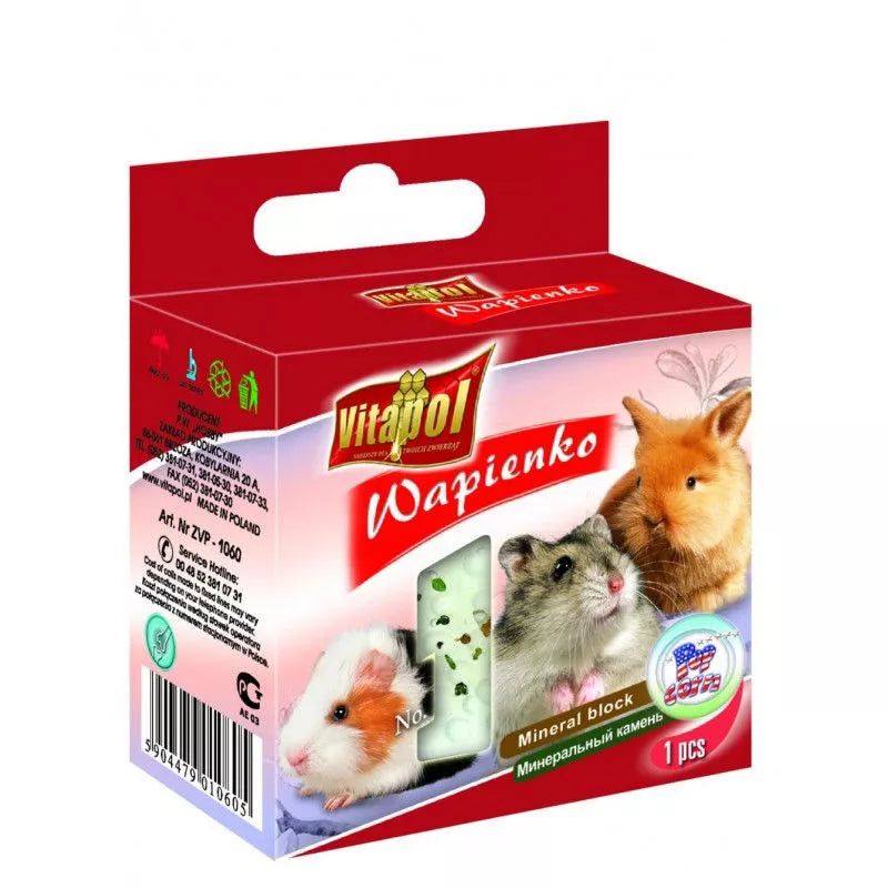 Vitapol mineralinis akmuo graužikams ir triušiams su spragintais kukurūzais 40g
