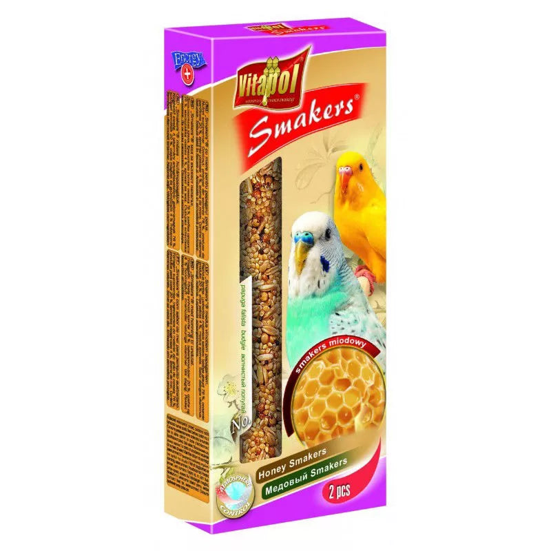 Vitapol Smakers skanėstas banguotosioms papūgėlėms, su medumi 80g