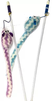 GIMCAT žaislas katėms pagaliukas su pliušine pele ir katžole, 46cm