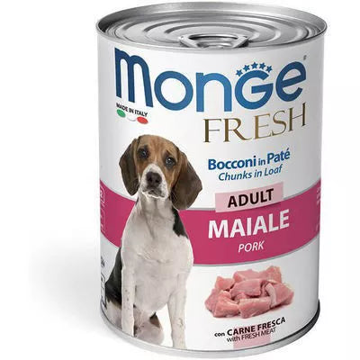 Monge Fresh adult konservuotas pašaras šunims su vištiena 400g