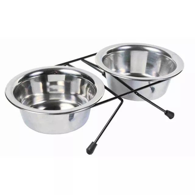 Trixie Dubenėlių kompl., nerūd. plienas-metalas, 2x0.45 l, ø 13 cm-28x6x15 cm