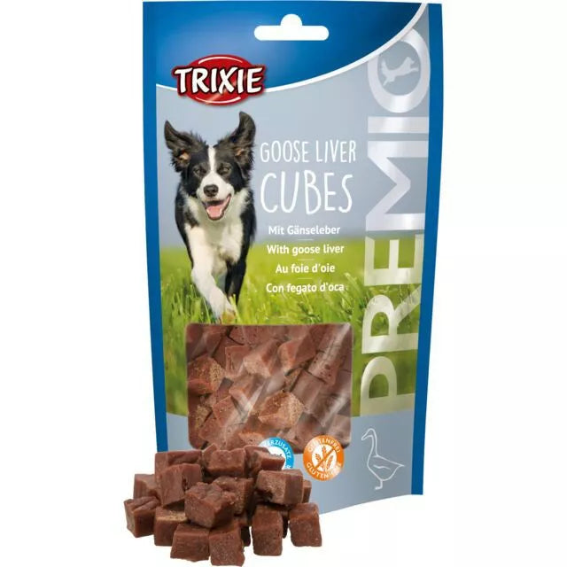 Trixie PREMIO skanėstai šunims, žąsies kepenų kubeliai, 100 g