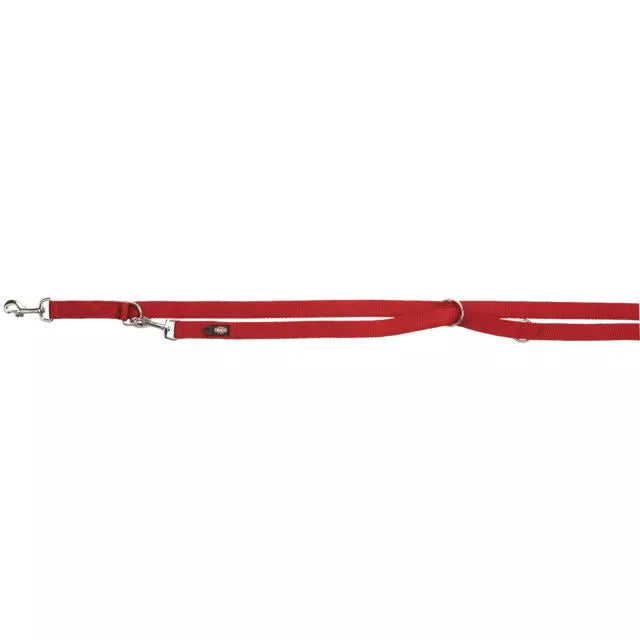 Trixie Premium pritaikomas pavadys, dvisluoksnis, M-L 2m/20mm, raudonas