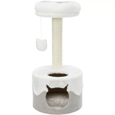 Trixie Nuria draskyklė stulpas su nameliu ir guoliu, 71 cm, balta/pilka