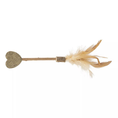 Trixie Matatabi lazdelė katei su plunksnomis ir katžolės širdele, 23cm