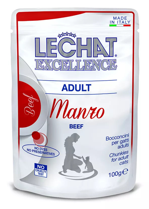 Lechat Exc. konservai suaugusioms katėms su jautiena 100g