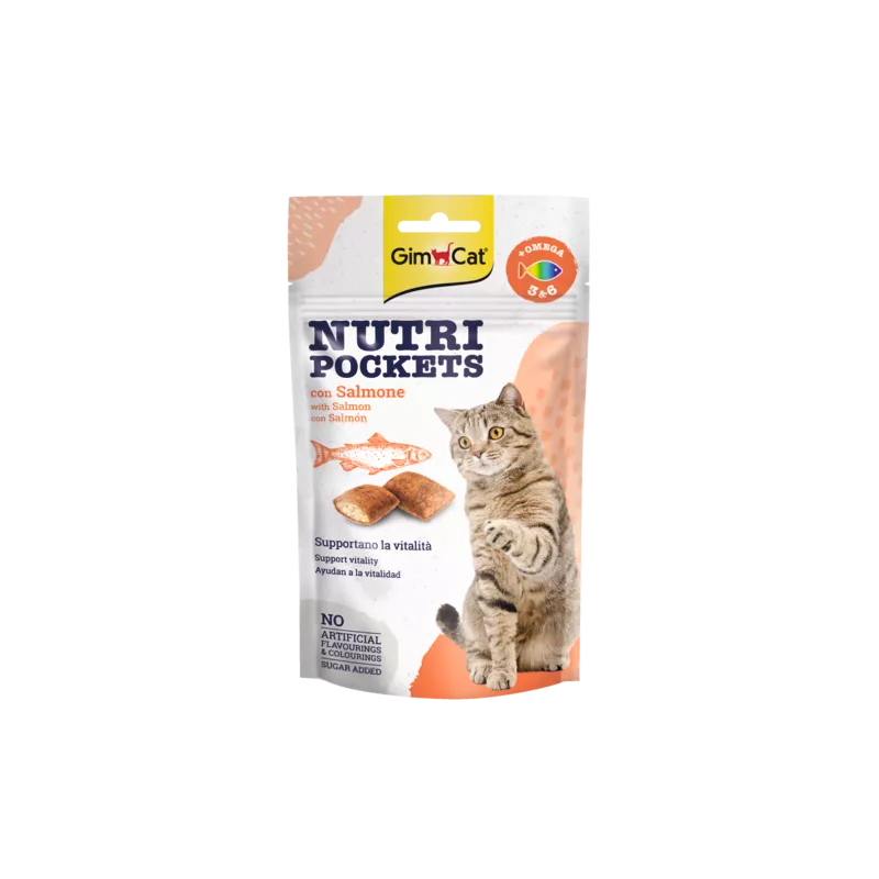 GIMCAT NUTRI POCKETS Fish with Salmon 60g