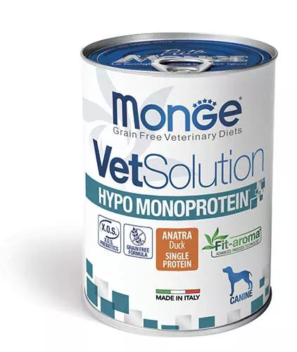 Monge VetSolution Dog Wet HYPO MONO Duck 400g