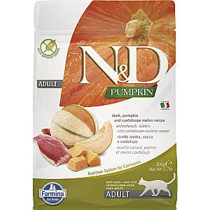FARMINA N&D PUMPKIN - CAT Dry Duck&Cantaloupe ADULT 300 g