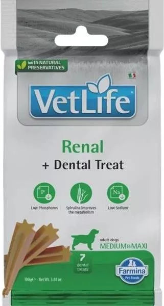 FARMINA  VET LIFE - DOG TREAT - RENAL ADULT MED&MAX 100 g