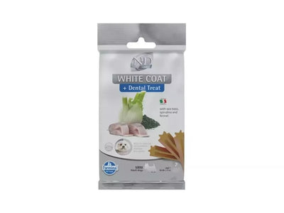 FARMINA N&D WHITE - DOG TREAT - Sea Bass Spirulina&Fennel ADULT MINI 60 g