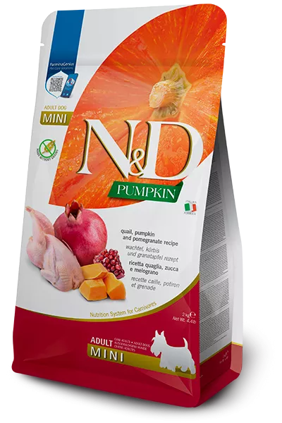 FARMINA N&D PUMPKIN - DOG Dry Quail&Pomegr ADULT MINI 2 kg
