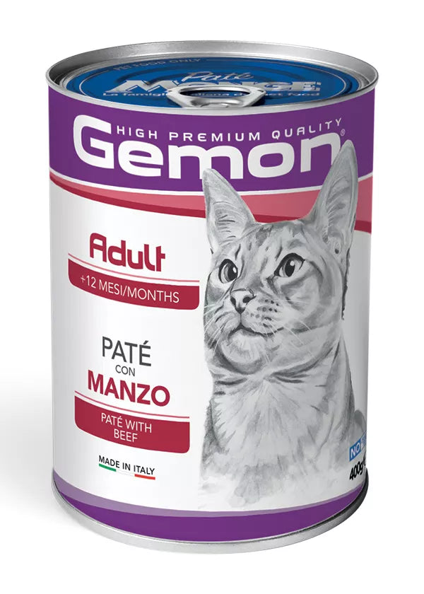 Gemon adult konservuotas paštetas suaugusioms katėms su jautiena 400g
