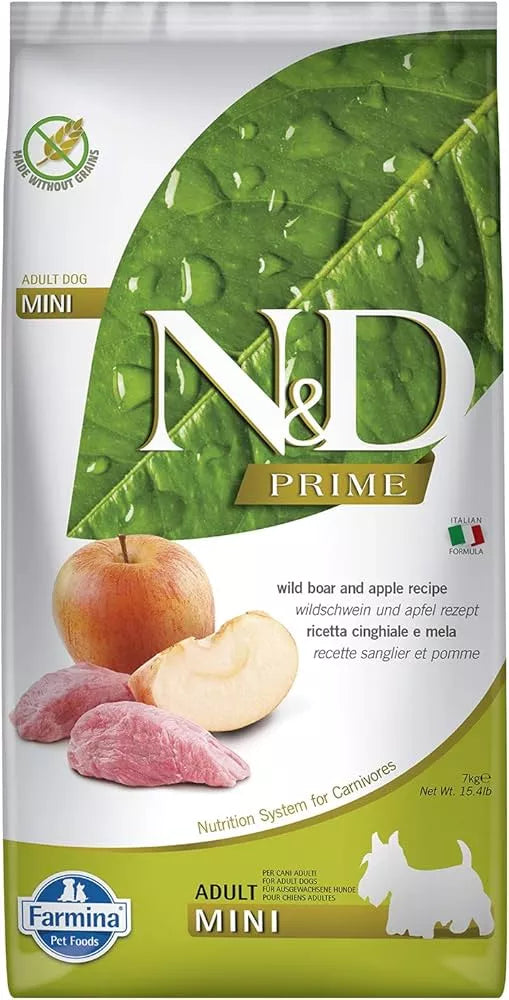 FARMINA N&D PRIME - DOG Dry Wild Boar&Apple ADULT MINI 7 kg