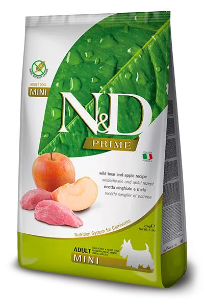 FARMINA N&D PRIME - DOG Dry Wild Boar&Apple ADULT MINI 2,5 kg